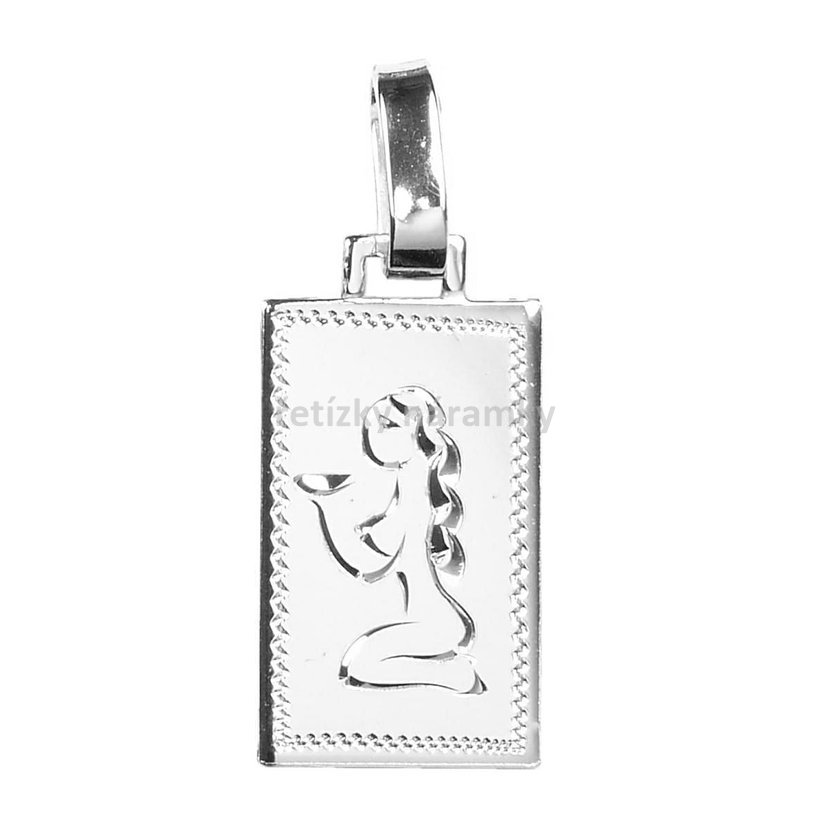 Stříbrný přívěsek znamení panna